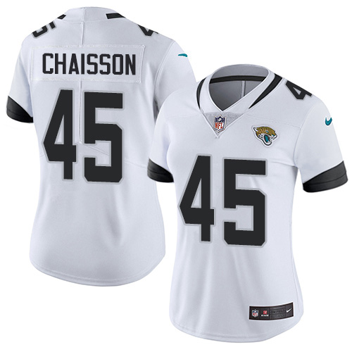 Nike Jacksonville Jaguars 45 KLavon Chaisson White Women Stitched NFL Vapor Untouchable Limited Jersey